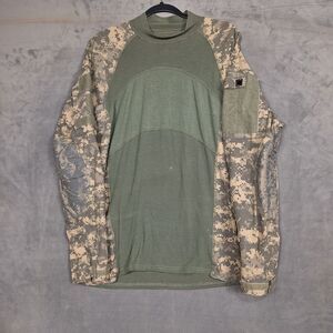 MASSIF MOUNTAIN‎ GEAR CAMO ARMY COMBAT SHIRT ACS MENS LARGE TACTICAL ELBOW PADS